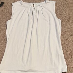 Calvin Klein White Sleeveless Blouse